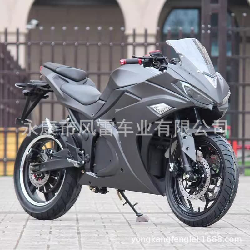 Adult 72V High Power R3 Long Range Electric Motorcycle Dual Seat V6 Super Large Electric Moped Racing