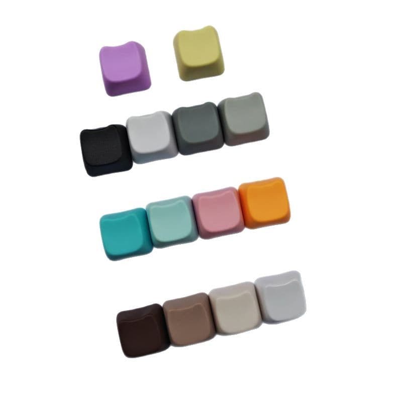 PBT material cat head macaron multi-color mx cross chrysanthemum surface frosted back glossy personalized unengraved keycap