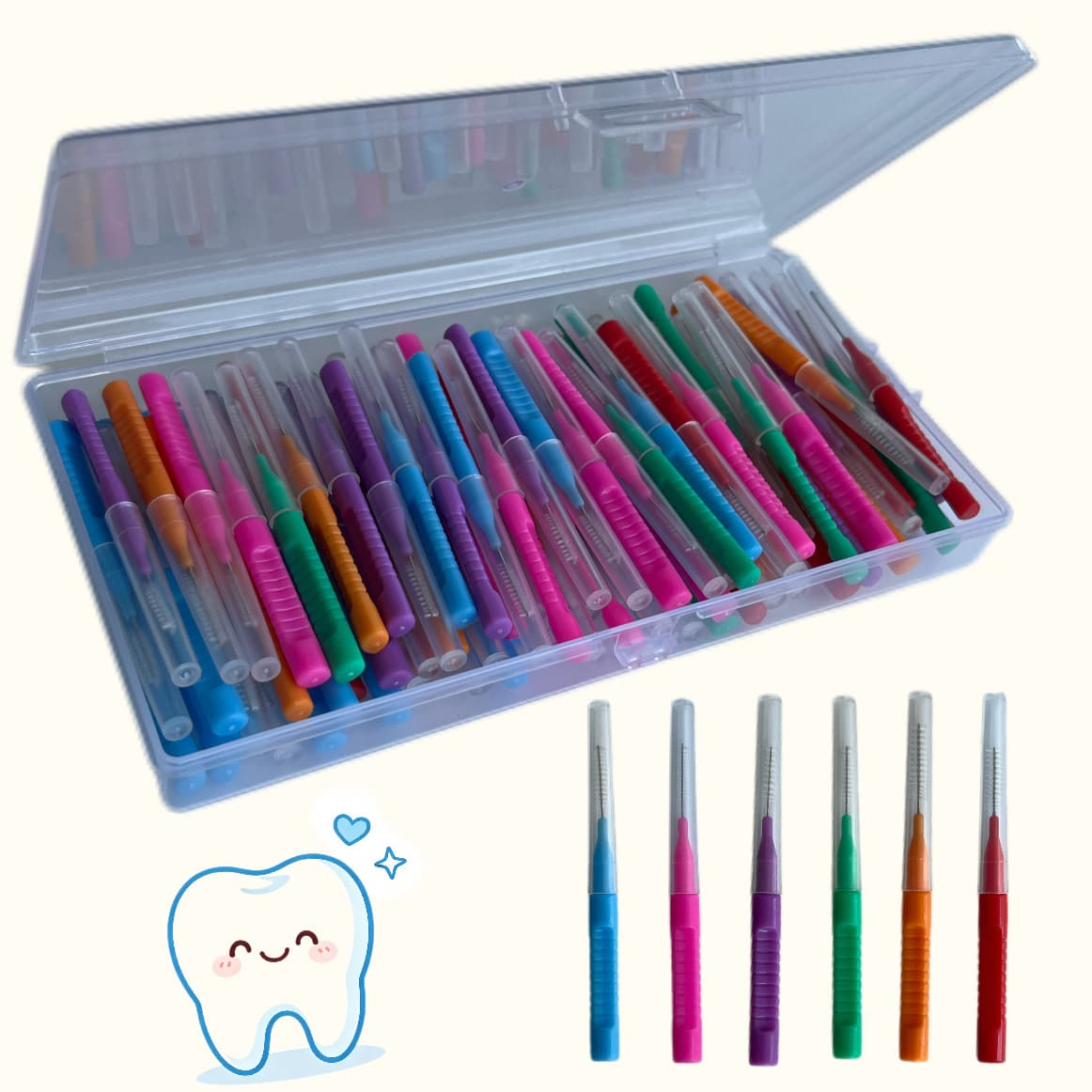 Cross-border orthodontic type I interdental brush, gum protector, portable beauty eyelash brush, eyebrow brush