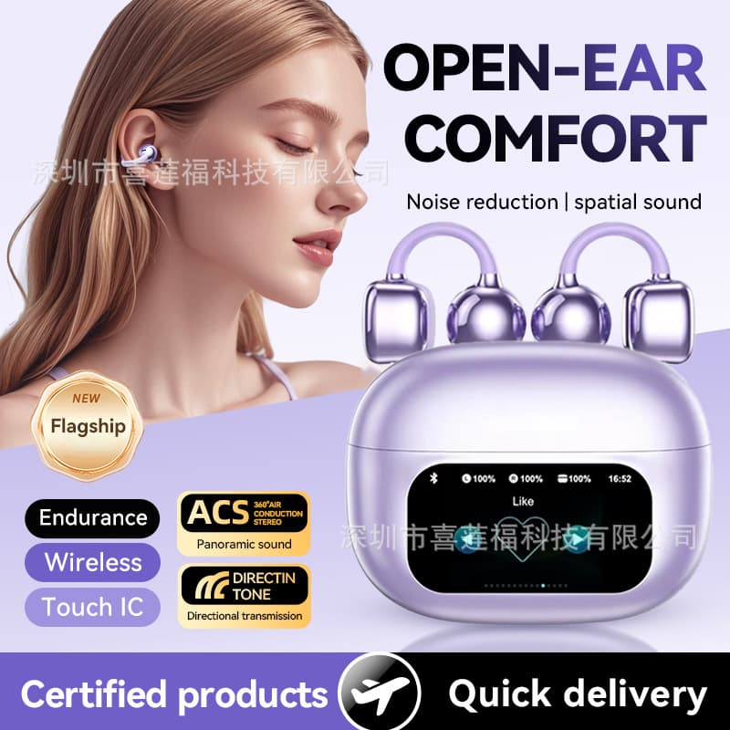 Amazon Cross-Border Hot-Selling Ai Translation Bluetooth Earphones X29 Smart Color Screen Clip-On Long Battery Life Earphones G08