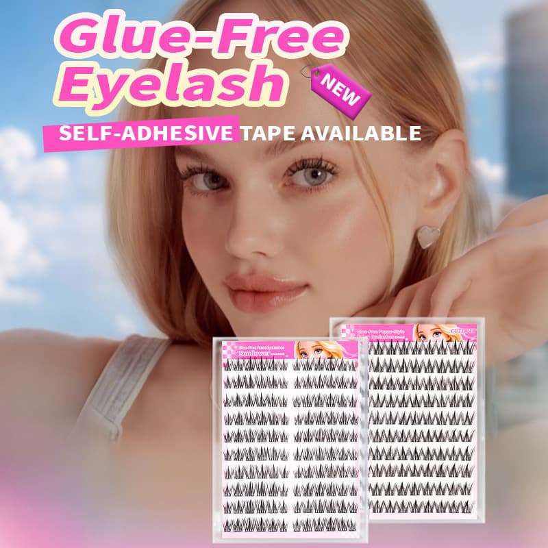 Cross-border Eyelashes 14mm No-Glue False Eyelashes Segmented Sunflower Trilogy Thick