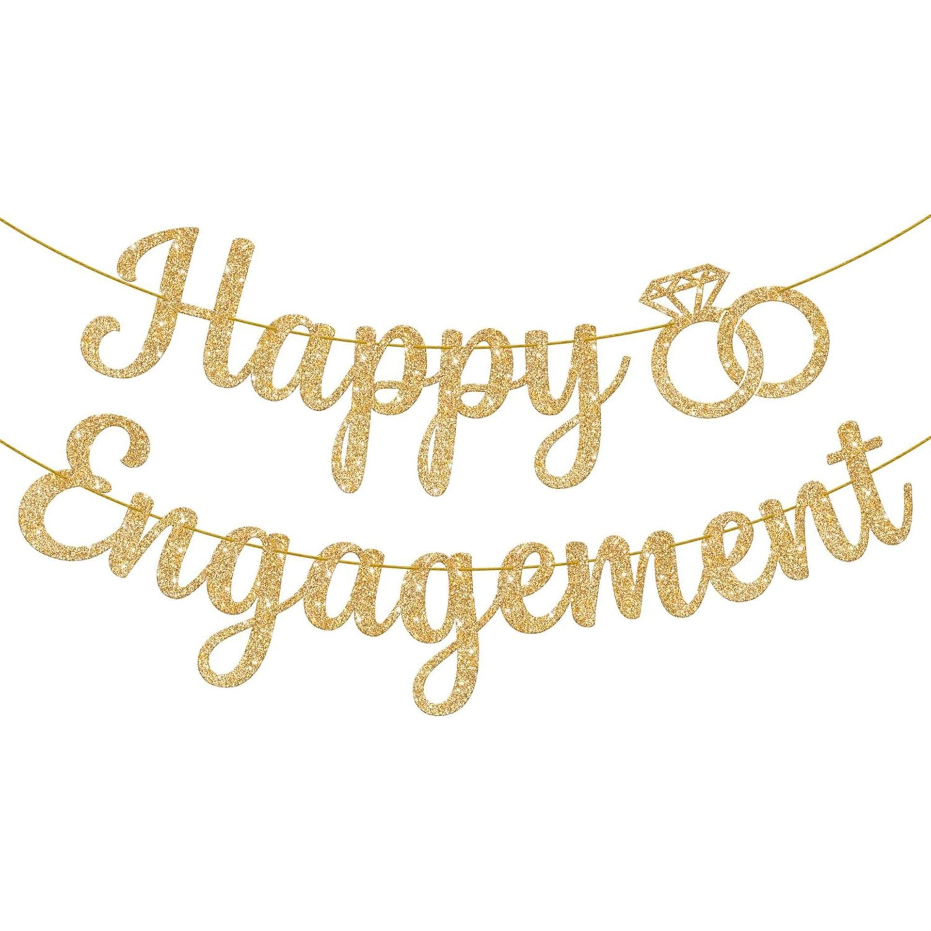 Bride-to-Be Engagement Party Decoration Pull Flag Banner Happy Engagement Proposal Party Atmosphere Setup