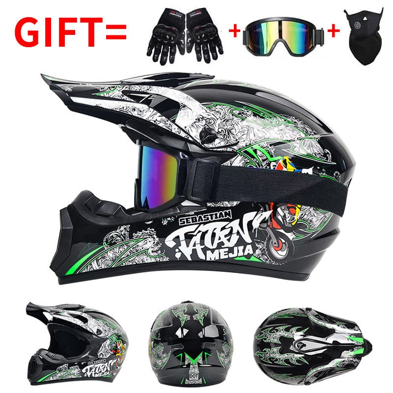 Cross-Border Supply of Dot Motorcycle Helmets, Off-Road Helmets, Mountain Bike Full-Face Helmets, Go-Kart Downhill Bicycle Helmets