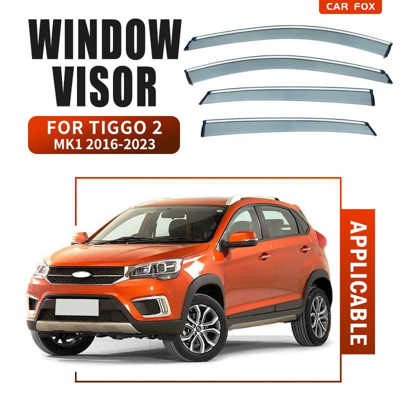 Window Visor Rain Guard Sun Shade for Chery Tiggo 2
