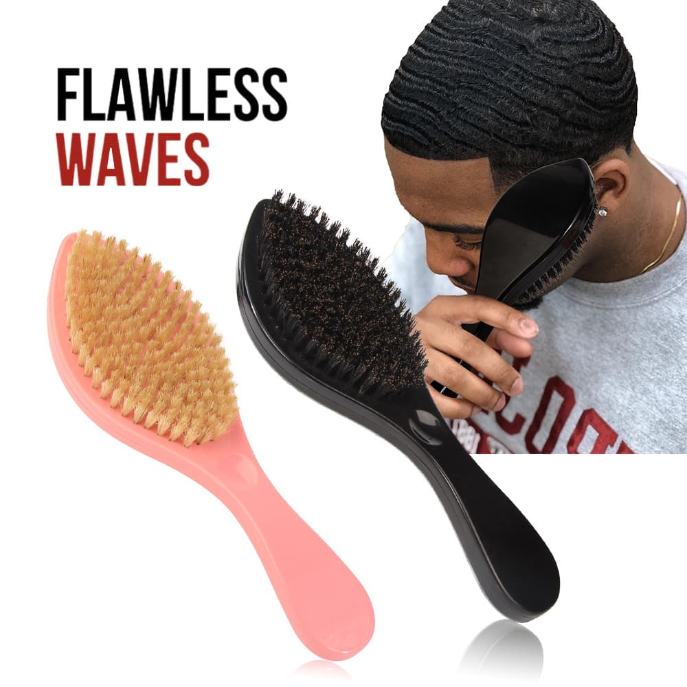 Cross-border Men's Beard Brush, Salon-Specific Bristle Hair Brush, African Curly Hair Detangling Styling Brush