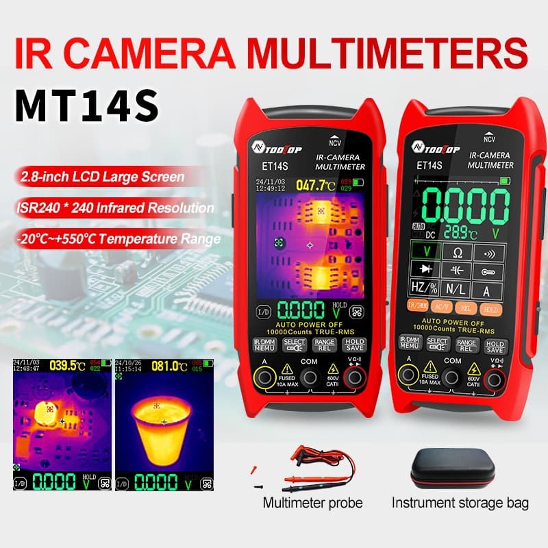 TOOLTOP ET14S 240*240 Screen 2.8-inch IPS LCD Thermal Imaging Multimeter