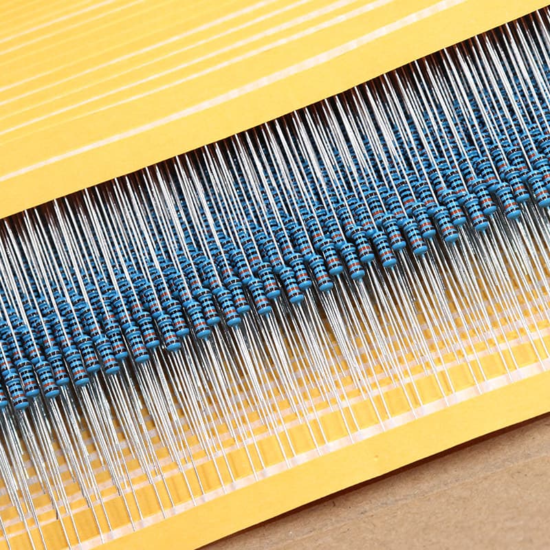 Factory Direct 1/4W Metal Film Resistor 1% Tolerance 5-Band Resistor 1R-1M Ohm Iron Lead Tape Pack