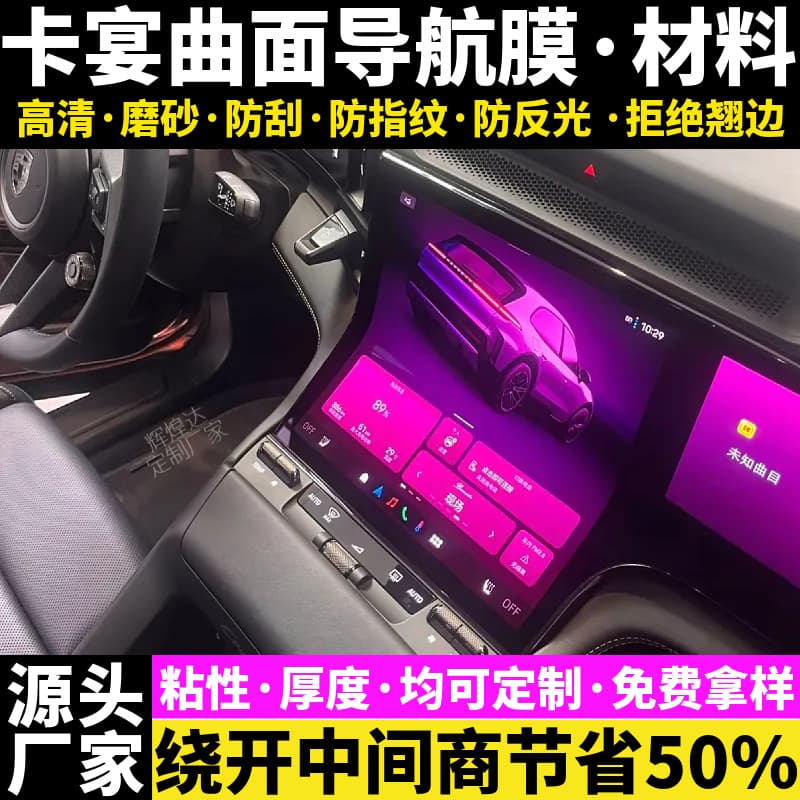 Porsche 2026 Cayenne Curved Screen Protector HD Center Console Navigation Film Car Navigation Film Material Cross-border