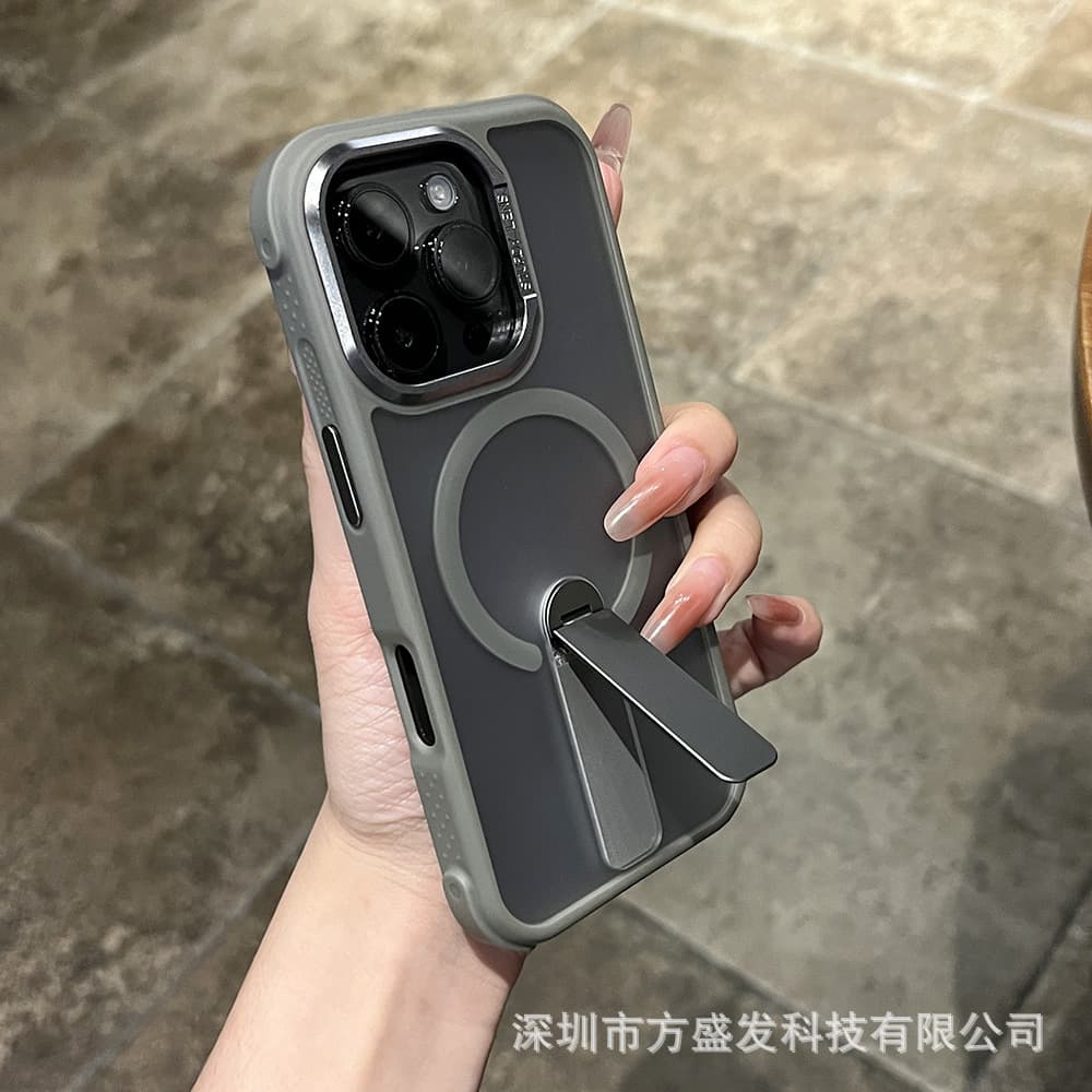 Compatible with iPhone 17 Pro Max Case Magnetic Rotating Stand Skin-Friendly Four-Corner Drop Protection Apple 16 Case