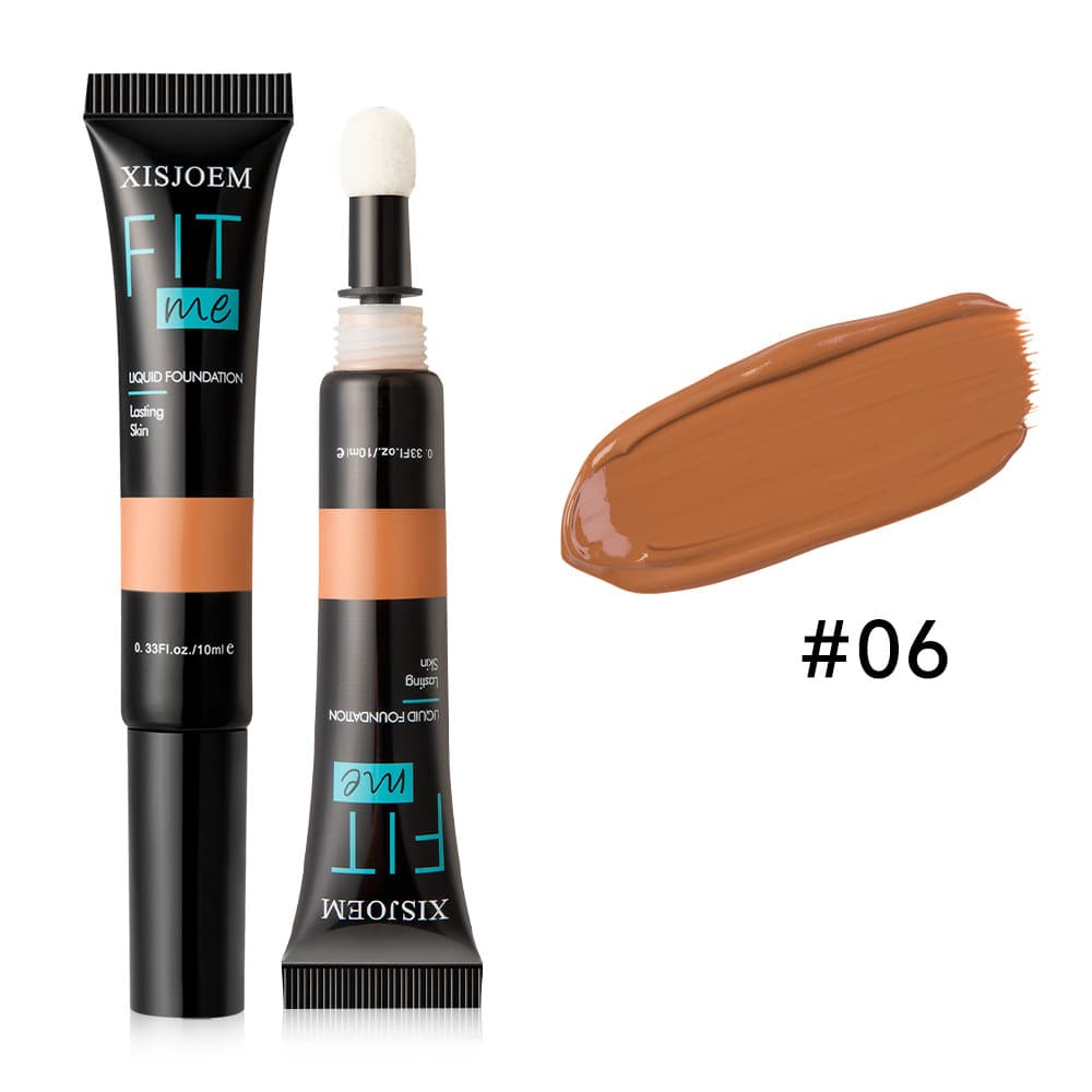 Cross-border Exclusive Foundation Liquid, Long-lasting Waterproof Non-smudge Sponge Head Concealer, Beauty Makeup Concealer Cream, Brightening Liquid