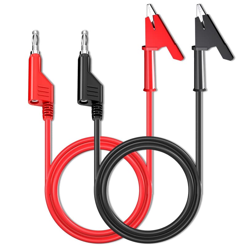 Crocodile Clip Test Lead 4mm Banana Plug High Voltage High Current Wire for Automotive Electrician Power Detection Connection Cable