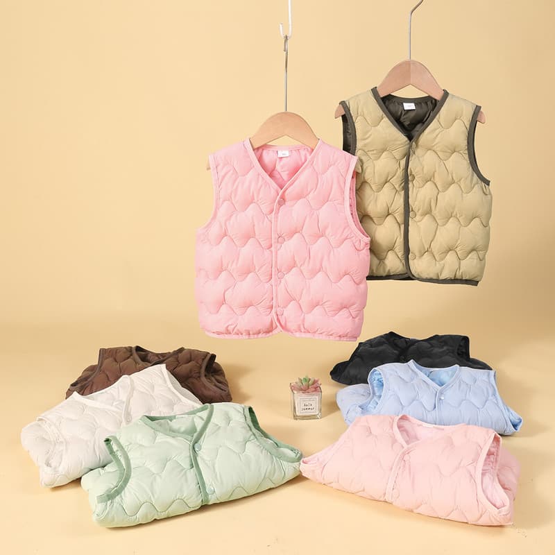 Children's cotton vest, baby and toddler inner and outer wear, autumn and winter thickened vest, new style, boys' and girls' tops, export.