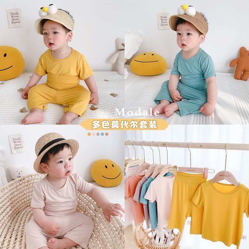 Baby Modal Cotton Girls Pajamas Summer Children Homewear Set for Boys and Girls Air Conditioning Wear