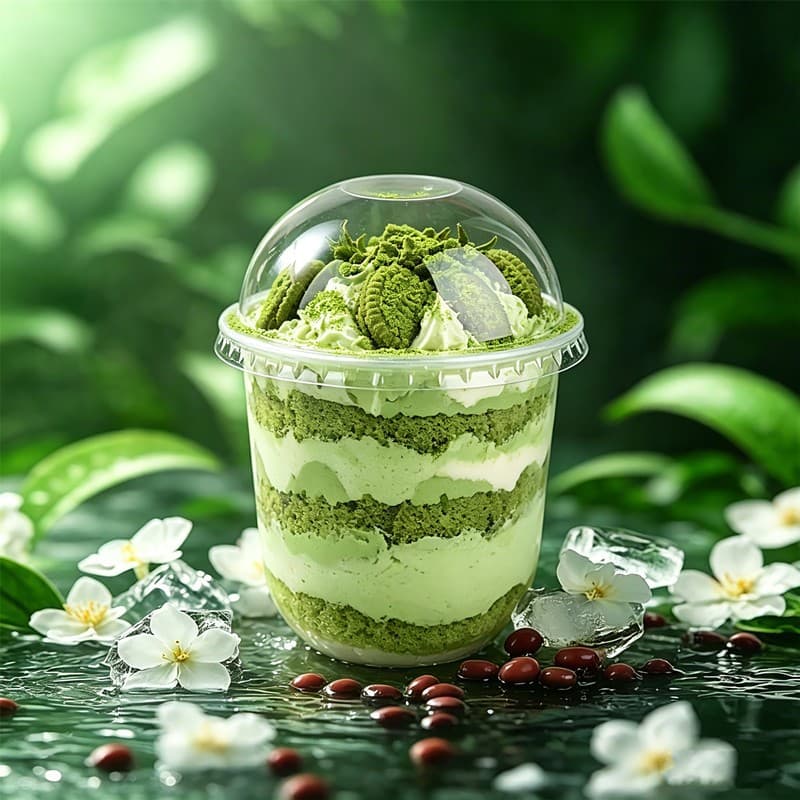 Internet celebrity U-shaped fat pop-pop cup disposable pudding dessert mousse cake ice cream pop sundae milk tea cup