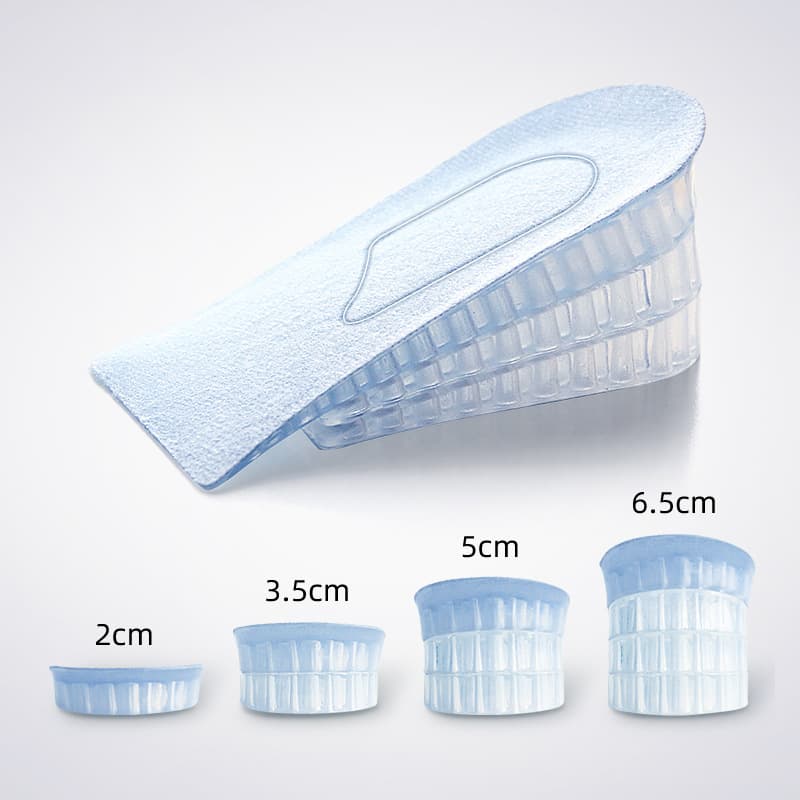 Height Increase Insoles for Men and Women, Sports Half Insoles, Casual Shoes, Shock-Absorbing Invisible Silicone Heightening Pads for Students