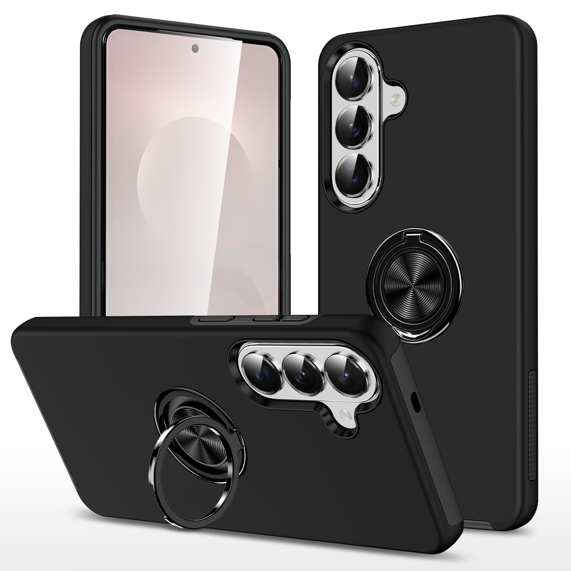 Compatible with Samsung S26 Ultra Phone Case A55 Magnetic Stand Ring Anti-Drop Phone Protective Case S26Ultra