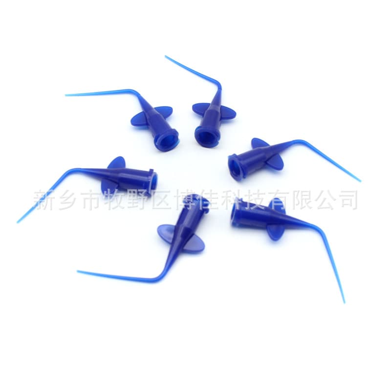 Dental butterfly needle root canal material delivery head flushing curved needle paste delivery device oral consumables filling curve