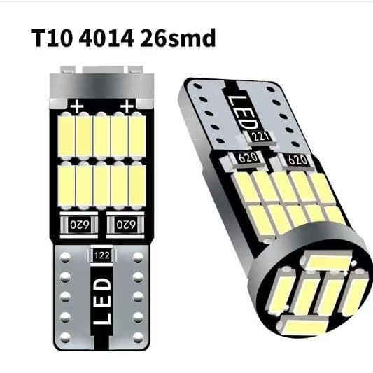 Cross-border exclusive supply of automotive LED high-bright reading light T10 4014 26smd license plate light width indicator light