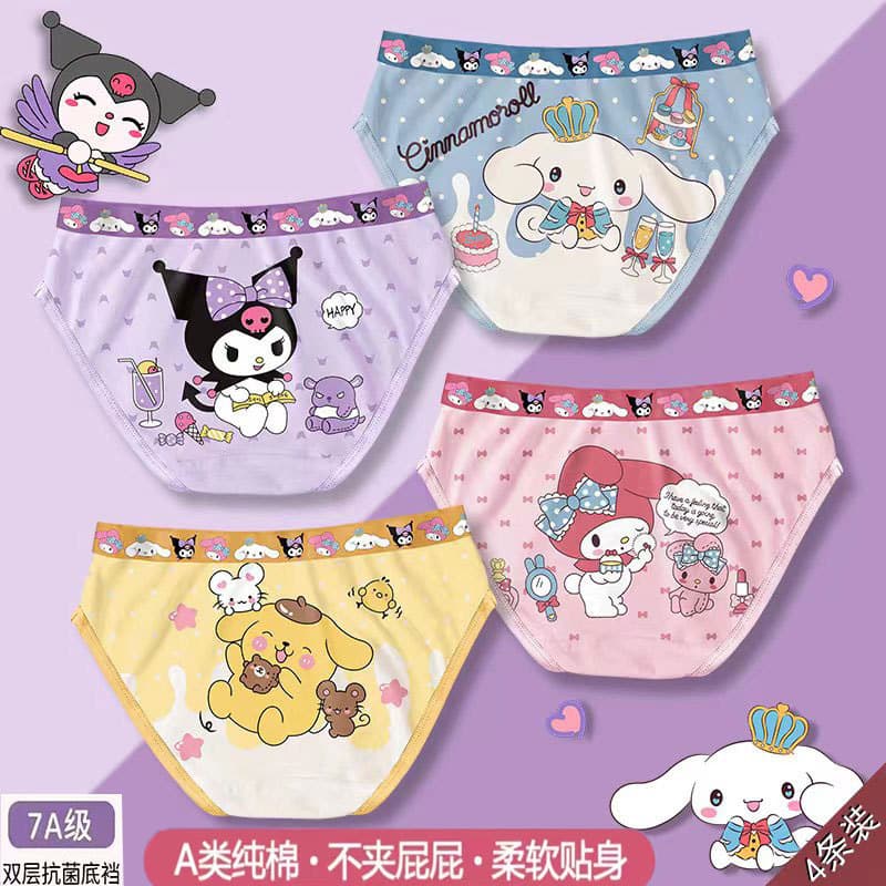 2025 New Cotton Triangle Girls' Underwear Breathable Mesh for Toddler Kids Teen Girls Panties