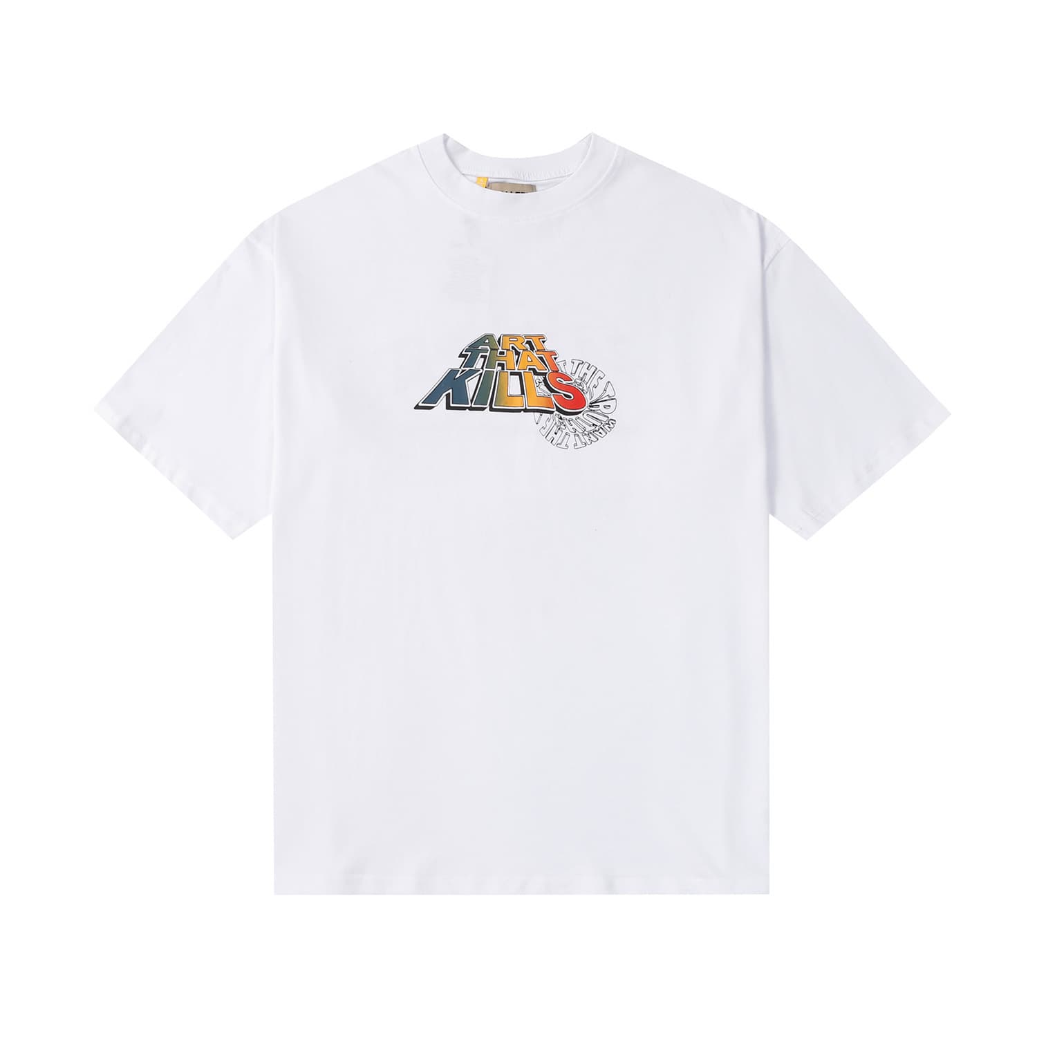 24SS Graffiti Letter Logo Print Streetwear High-End Loose American Casual Round Neck Short Sleeve T-Shirt for Men and Women