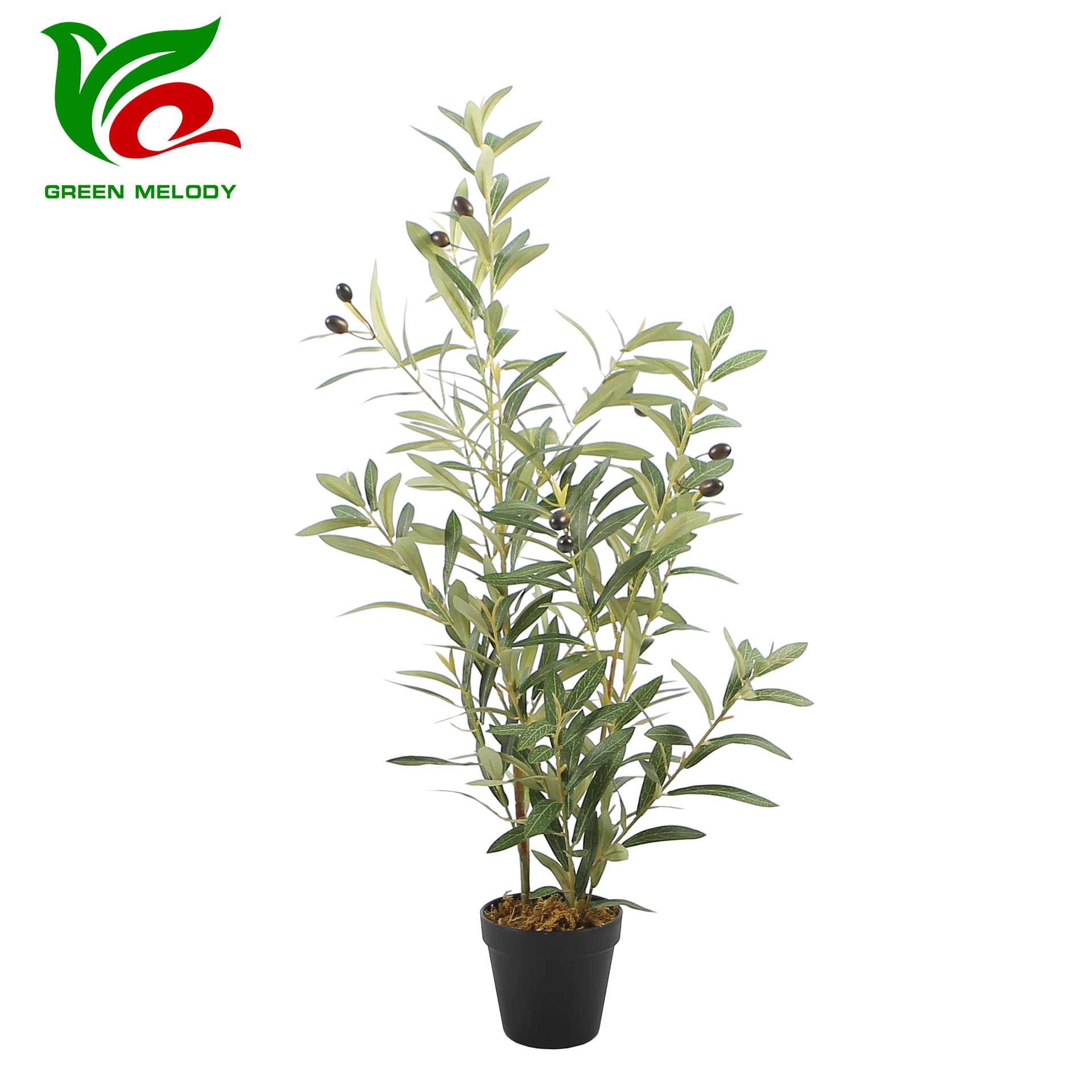 Nordic Simulation Olive Tree with Fruits 80cm Tall Potted Artificial Plant Faux Tree for Living Room Decoration