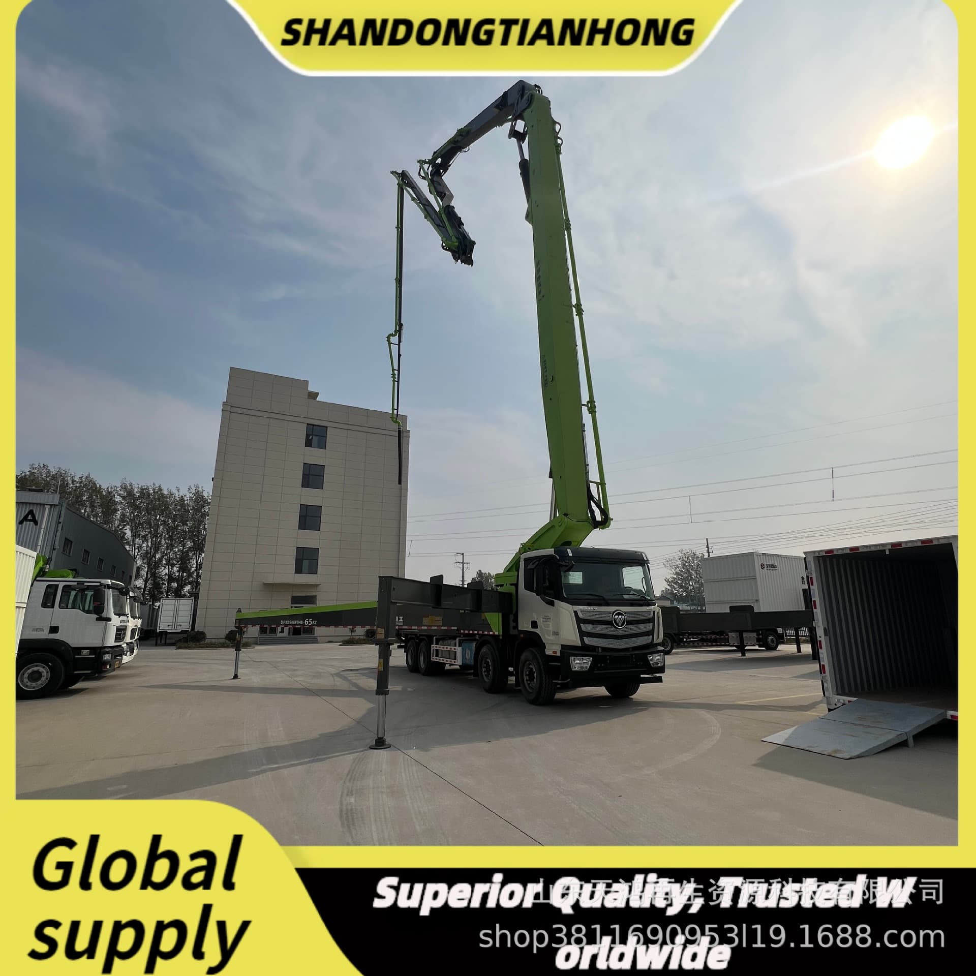Direct Supply from Manufacturer: Cross-border Export Concrete Pump Truck, 32m 44m 65m HOWO