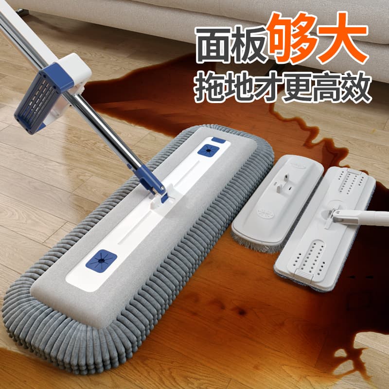Chenille mop for home use, all-in-one cleaner, 2025 new model, no-hand-wash lazy mop, water-absorbing flat mop for dry and wet use