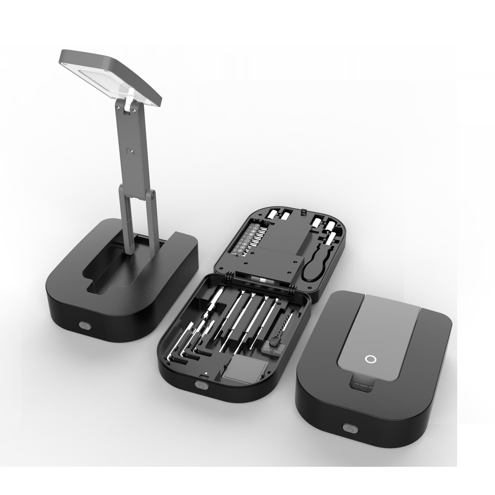 Multi-Function Tool Set with Light, Foldable Light Tool