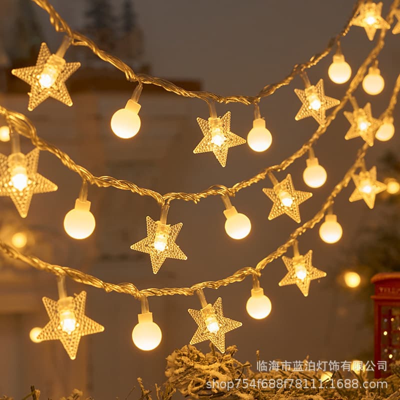 Snowflake Star LED String Lights
