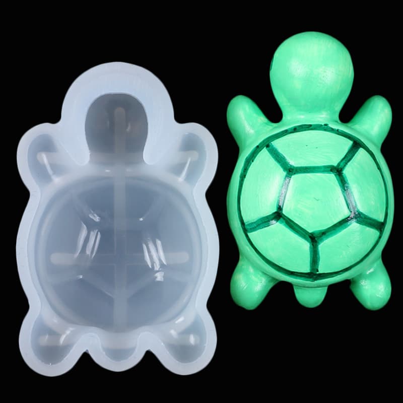 DIY Small Turtle Crystal Epoxy Mold Mini Desktop Turtle Resin Ornament Silicone Mold Squishy Toy Mold