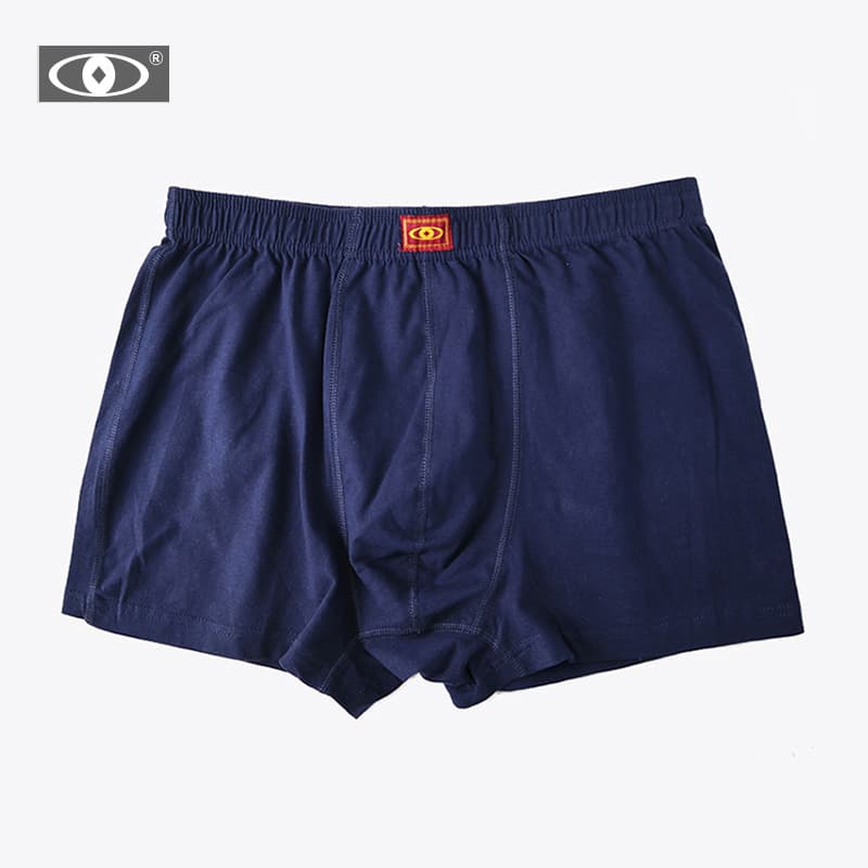 Haoshihe Men's Boxer Briefs Cotton Breathable Plus Size Loose Fit Full Cotton Flat Briefs