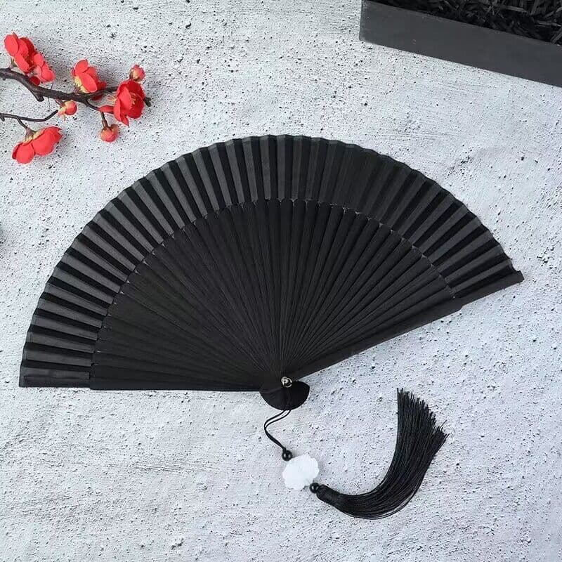 Vintage Style JK Photo Shoot Lolita Style Street Fan Plastic Folding Fan Hanfu Dance Chinese Home Daily Use Item