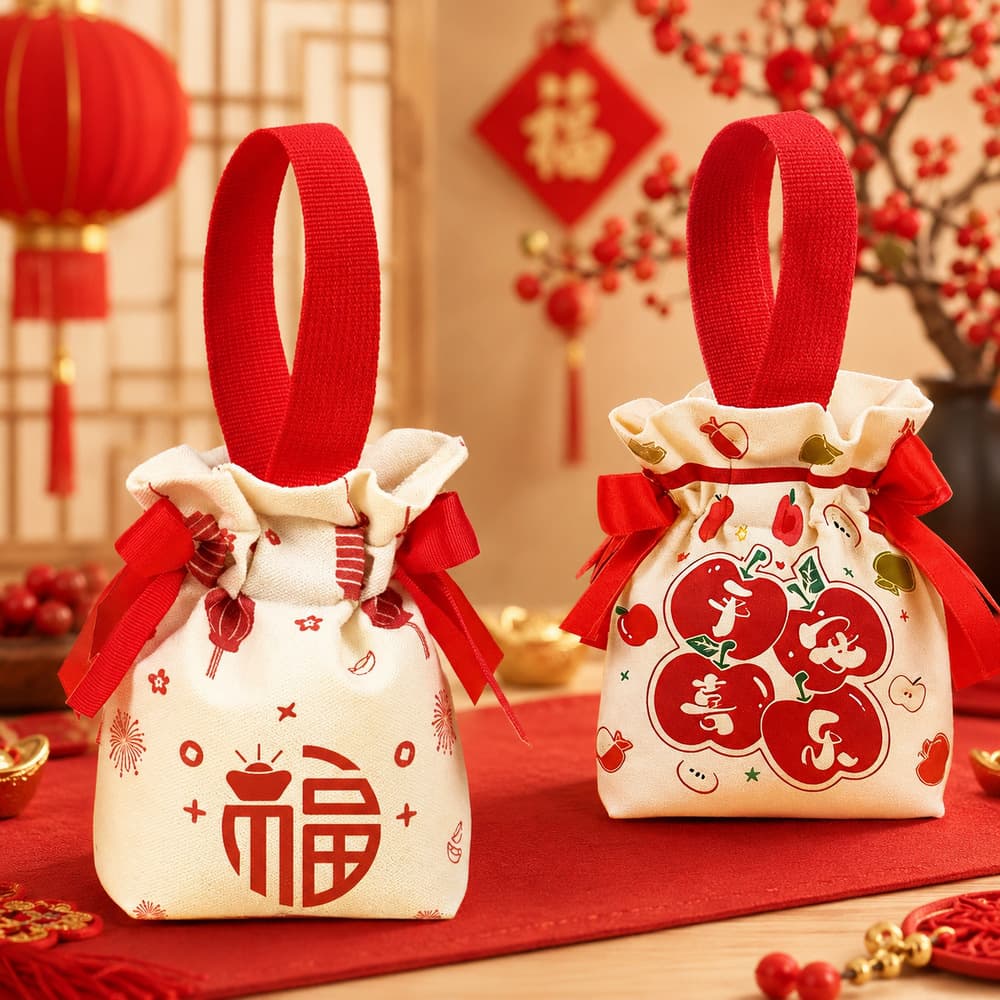 New Children's Gift Bags Baby Full Moon Candy Bags Cartoon Cute High-End Large Capacity Candy Box Packaging Bags