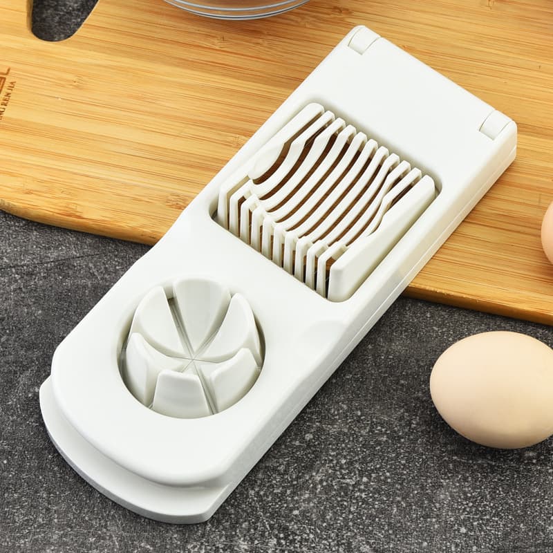 ABS Egg Cutter, Household Decorative 2-in-1 Wedge Cutter for Preserved Eggs, Egg Divider, Kitchen Gadget