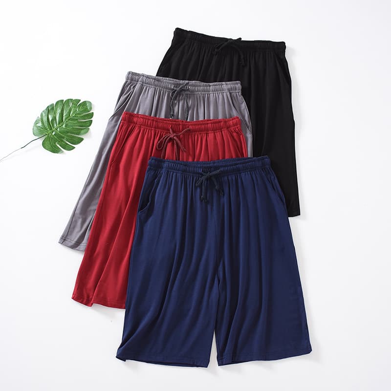 Men's Pajama Pants Summer Modal Shorts Loose Fit Oversize Thin Household Pajama Shorts