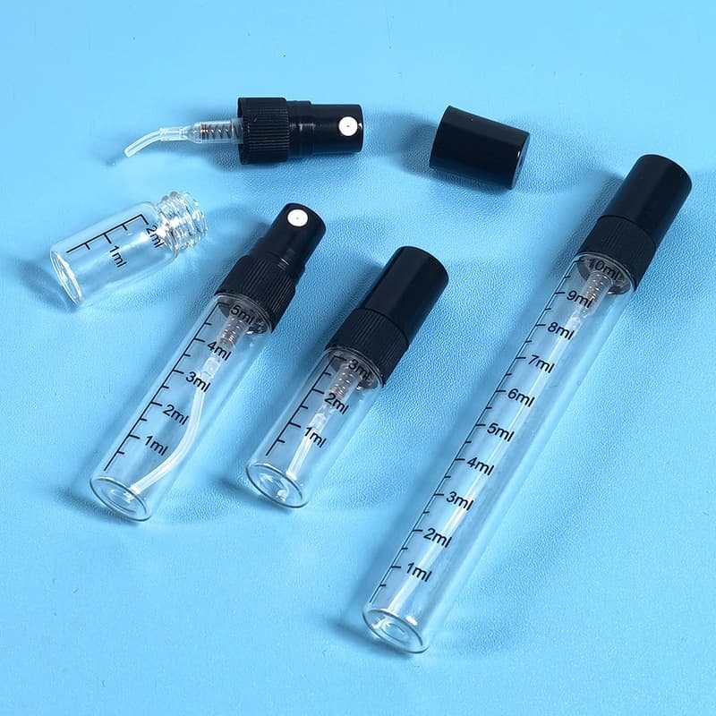 2/3/5/10ml Elegant Compact Graduated Perfume Refillable Bottle Glass Spray Bottle In Stock Wholesale