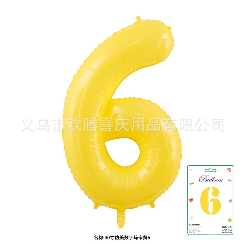 Wholesale Single Piece Carded 40 Inch Slim Large Number Aluminum Film Balloon for Birthday Party Celebration