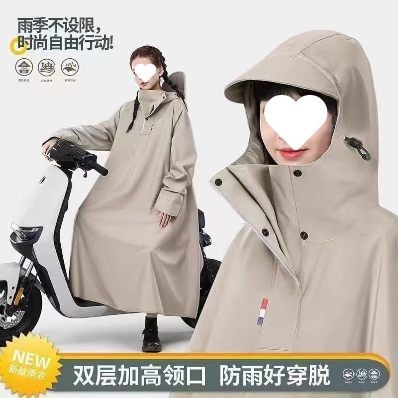 Raincoat Electric Scooter Thick Long Full Body Heavy Rain Poncho for Motorcycle Riding Men Women