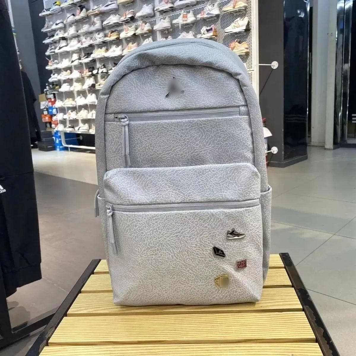 Trendy AJ Letter Air Backpack for Women with Pencil Case Logo Double Shoulder Bag for Men Campus Popular Middle and High School Backpack