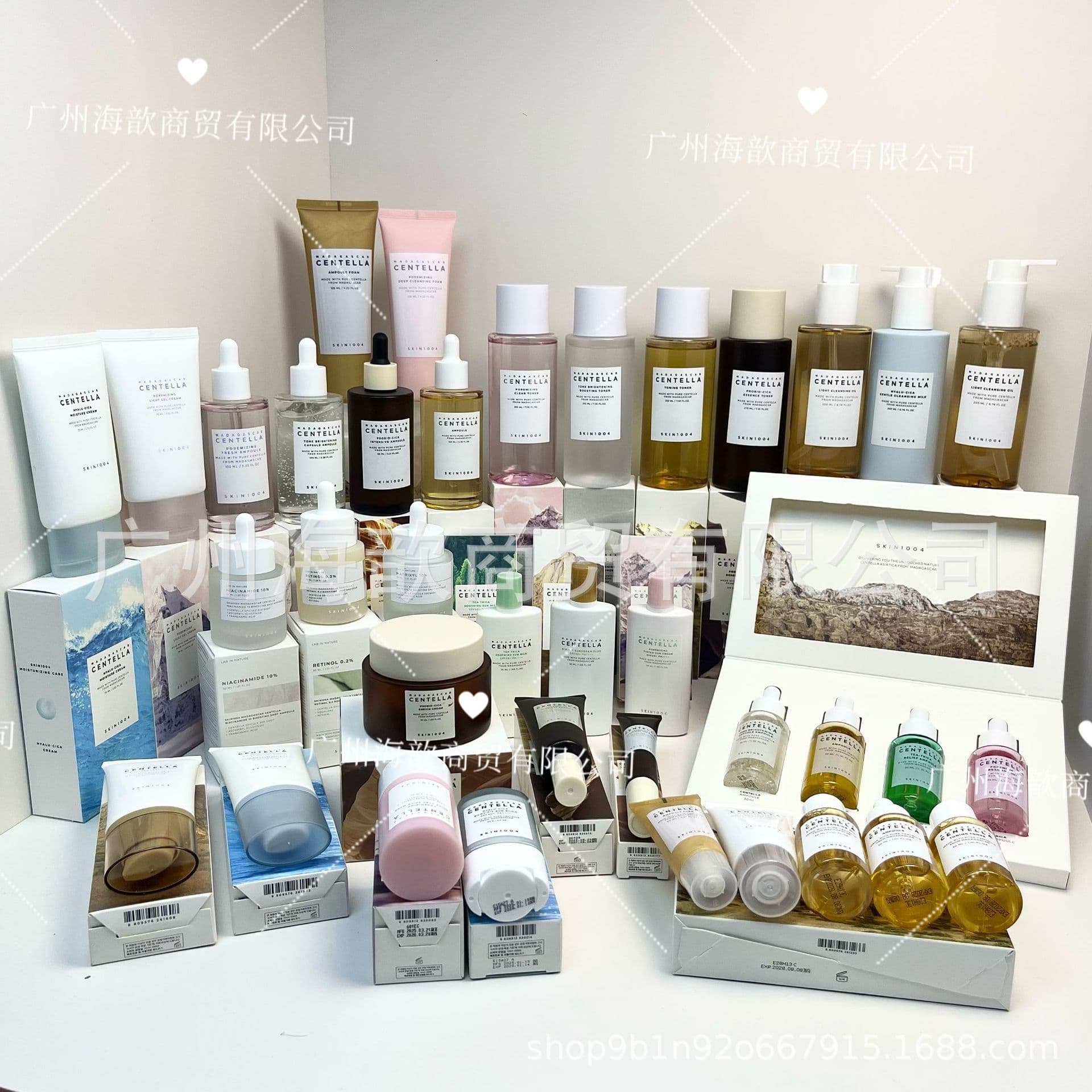 Cross-border SKIN1004 Centella Asiatica Ampoule Essence Cream Facial Cleanser Little Pink Stick Skin Angel Combo Set