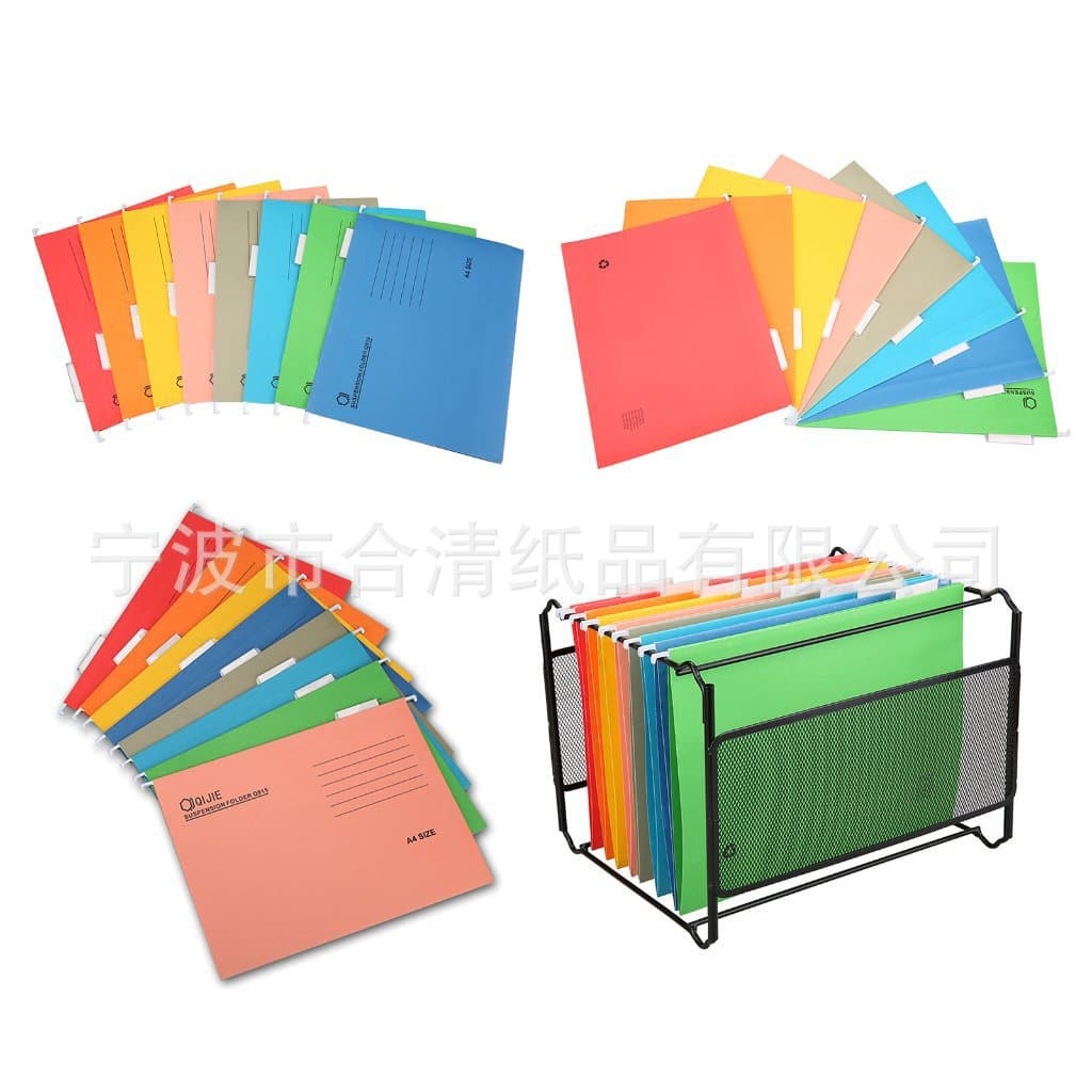 hanging folders 8-color hanging folder board clips Amazon best-selling color manila folders