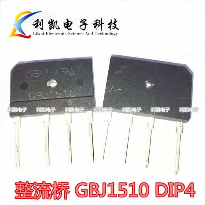 Common Induction Cooker Accessories GBJ1510 15A1000V Rectifier Bridge, DIP4 Flat Pins, Brand New in Stock