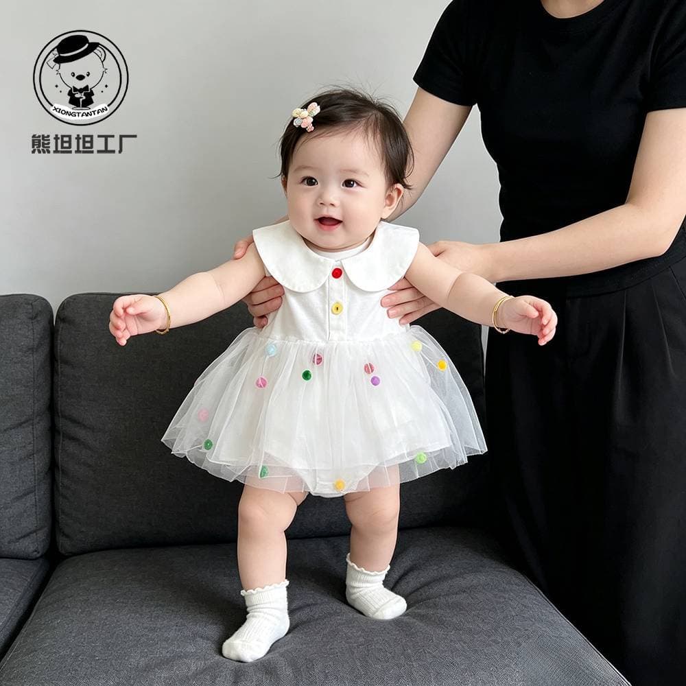 Summer Baby Girl Clothes Thin Bodysuit Infant Romper 2026 New Onesie Jumpsuit Summer Outing Outfit