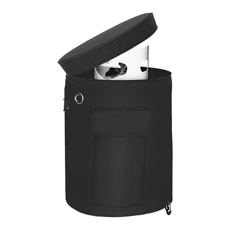Black Propane Tank Cover Propane Oxford Cylinder Case Propane Canister Protector Waterproof Ventilated Gas Cylinder Cap