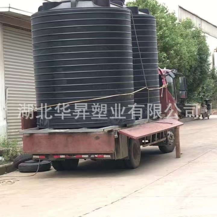 Taiyuan, Shanxi 5000L pointed bottom chemical dosing barrel, conical bottom PE dosing barrel, 5-ton plastic mixing tank, corrosion-resistant and attractive