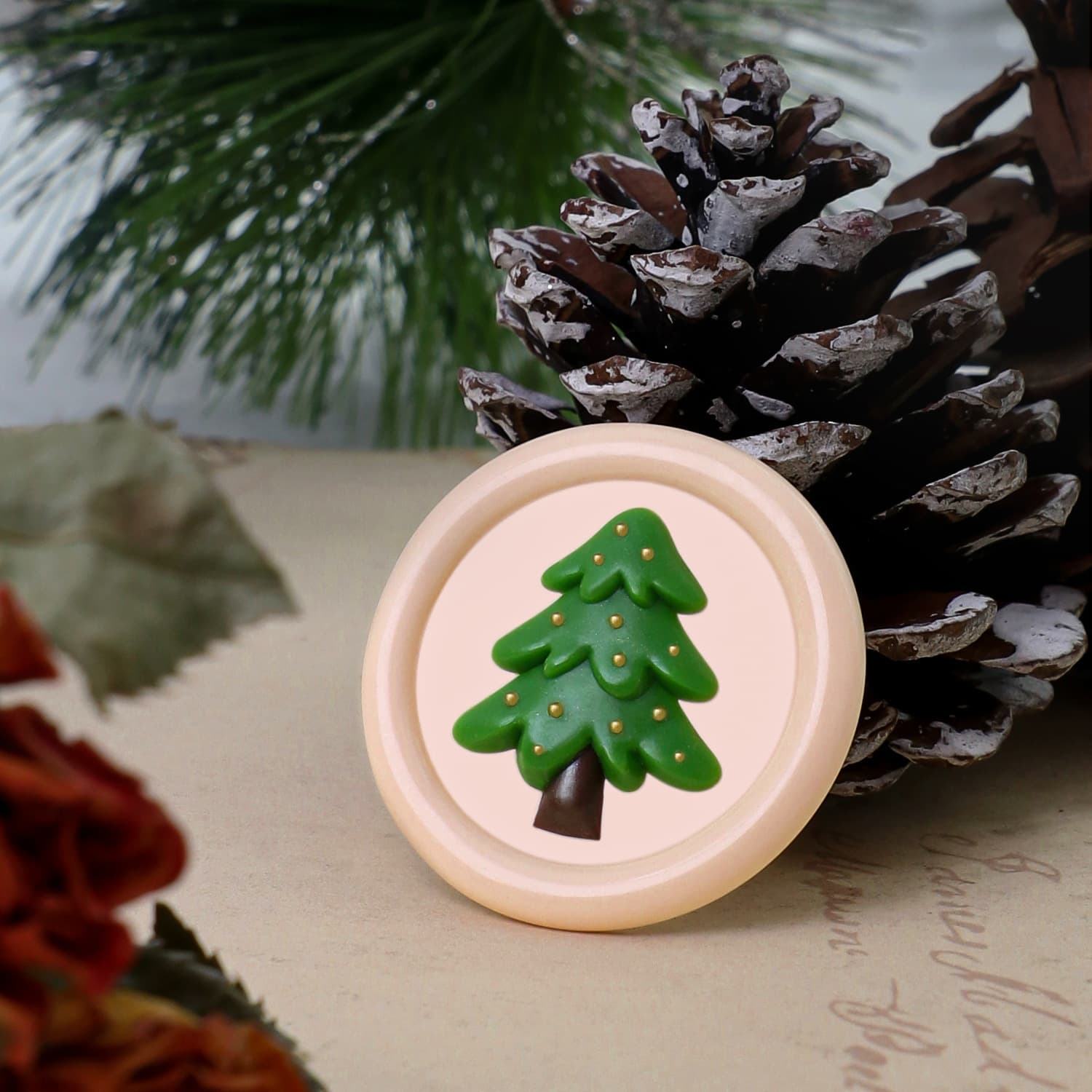 Simple pattern wax seal stamp head, elegant cartoon wax seal copper head, solid carved fine detail