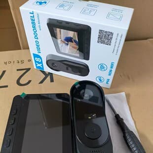 Cross-border Hot-selling X8 Video Doorbell Wireless Monitoring Intercom Infrared Night Vision Smart Doorbell with Display