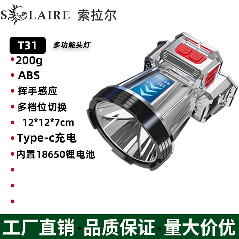 Cross-border New High-power Bright LED Headlamp Long-range Outdoor Fishing Night Fishing Waterproof Headlight Searchlight