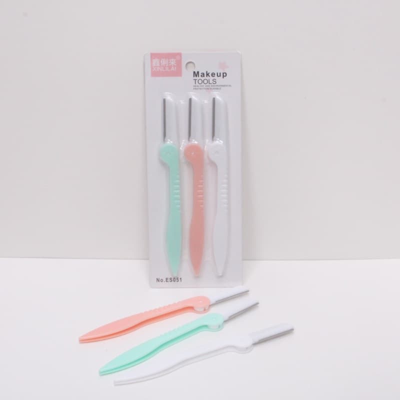 [Pack of 3] Folding Eyebrow Trimmer Beginner's Eyebrow Shaver Safe Sharp Razor Shaver Shaver