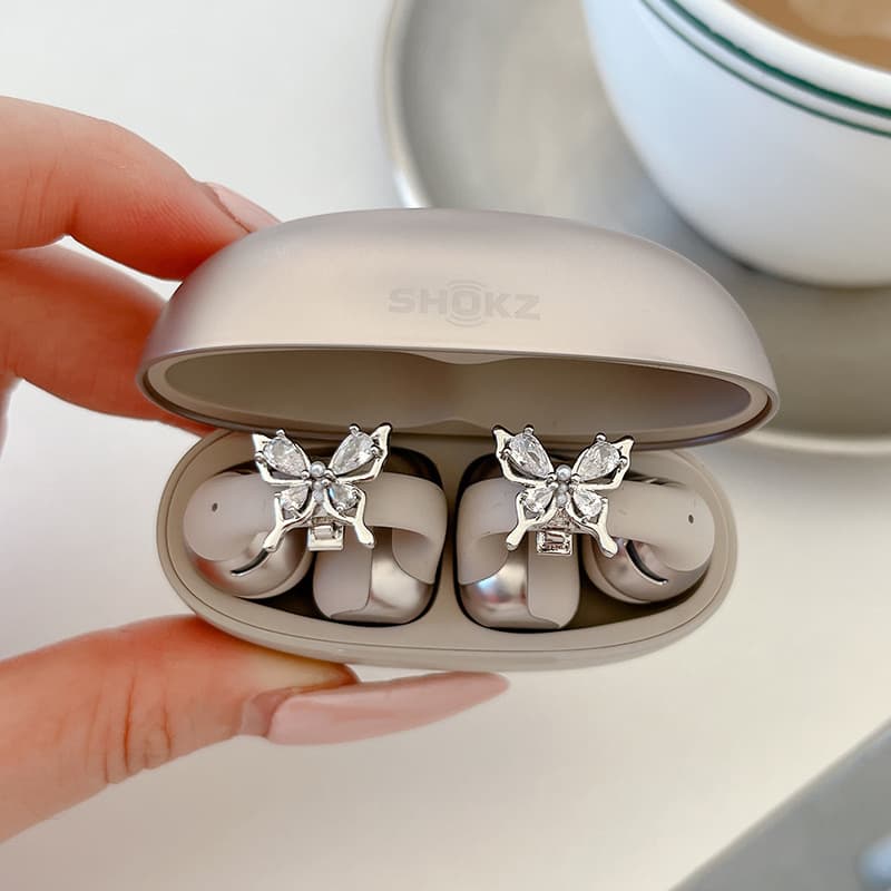 Decorative Diamond Clip for Shokz OpenDots ONE Earbuds Case, Shokz E310 Earphone Accessory